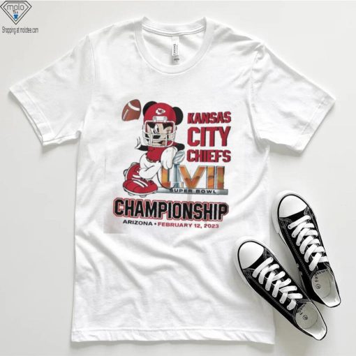 Mickey mouse Kansas city Chiefs super bowl championship Arizona february 12 2023 shirt