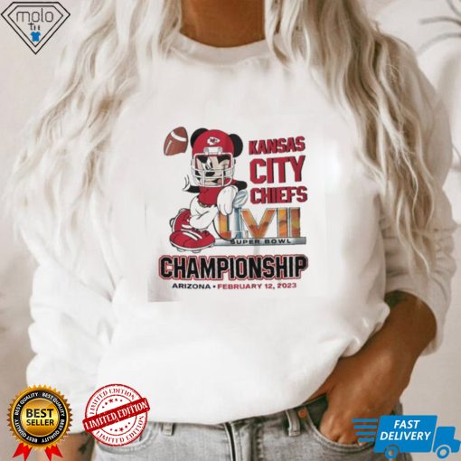 Mickey mouse Kansas city Chiefs super bowl championship Arizona february 12 2023 shirt