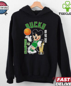 Mickey mouse Milwaukee Bucks Emirates NBA Cup 2024 Champions 2D T shirt