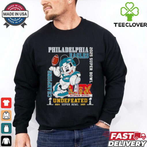 Mickey mouse Philadelphia Eagles 2025 Super Bowl Champions Undefeated shirt