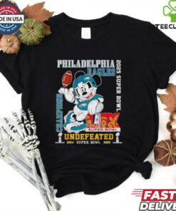 Mickey mouse Philadelphia Eagles 2025 Super Bowl Champions Undefeated shirt