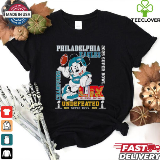 Mickey mouse Philadelphia Eagles 2025 Super Bowl Champions Undefeated shirt