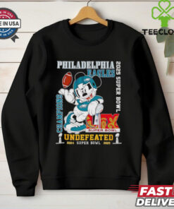 Mickey mouse Philadelphia Eagles 2025 Super Bowl Champions Undefeated shirt
