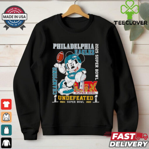 Mickey mouse Philadelphia Eagles 2025 Super Bowl Champions Undefeated shirt