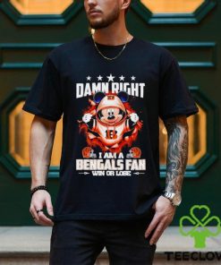 Mickey mouse damn right I am a Cincinnati Bengals fan win or lose hoodie, sweater, longsleeve, shirt v-neck, t-shirt