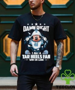 Mickey mouse damn right I am a North Carolina Tar Heels fan win or lose shirt