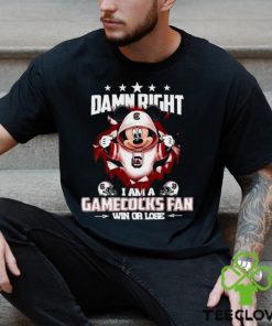 Mickey mouse damn right I am a South Carolina Gamecocks fan win or lose shirt