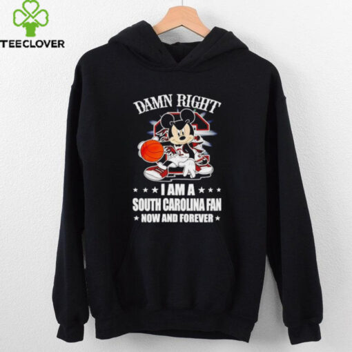 Mickey mouse damn right I am a South Carolina fan now and forever T shirt