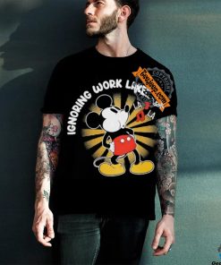 Mickey mouse ignoring work like shirt
