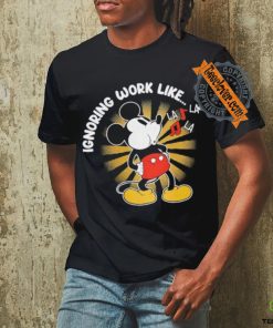 Mickey mouse ignoring work like shirt
