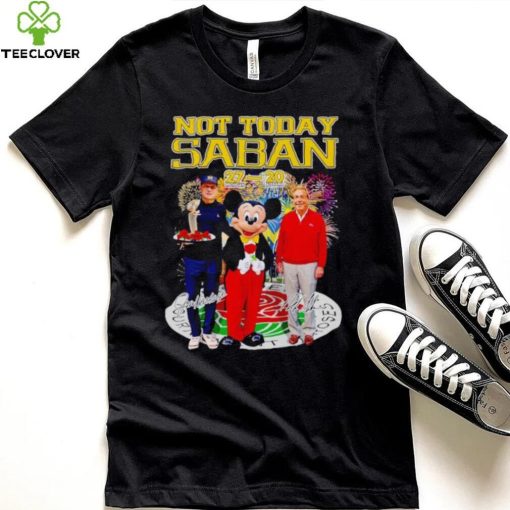 Mickey mouse not today Saban Jim Harbaugh Nick Saban signatures hoodie, sweater, longsleeve, shirt v-neck, t-shirt