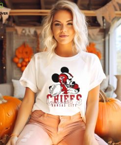 Mickey mouse playing Kansas city Chiefs disney inspired game day Football shirt 2 Mickey mouse playing Kansas city Chiefs disney inspired game day Football shirt