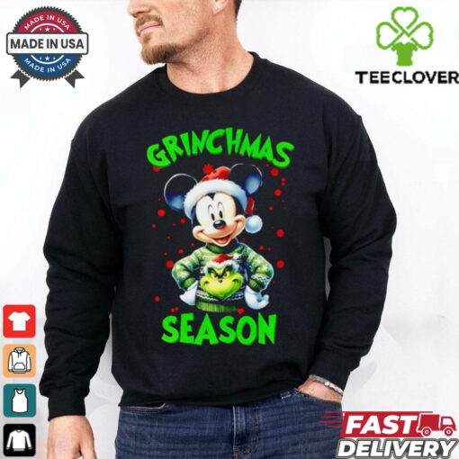 Mickey wear Grinch Grinchmas Season Christmas shirt
