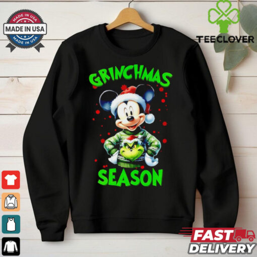 Mickey wear Grinch Grinchmas Season Christmas shirt