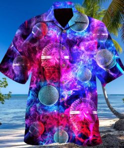 Microphone Enveloped In A Colored Purple Unique Design Unisex Hawaiian Shirt For Men And Women Dhc17062424