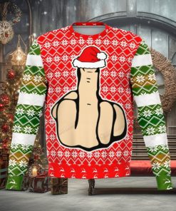 Middle Finger Offensive For Christmas Gifts Ugly Christmas Sweater