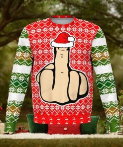 Middle Finger Offensive For Christmas Gifts Ugly Christmas Sweater