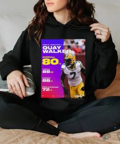 Middle Linebacker Green Bay Packers Quay Walker Overall 80 Points NFL Madden 24 T Shirt 2 Middle Linebacker Green Bay Packers Quay Walker Overall 80 Points NFL Madden 24 T Shirt