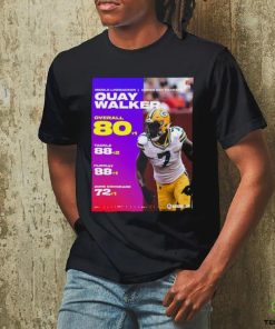 Middle Linebacker Green Bay Packers Quay Walker Overall 80 Points NFL Madden 24 T Shirt 3 Middle Linebacker Green Bay Packers Quay Walker Overall 80 Points NFL Madden 24 T Shirt