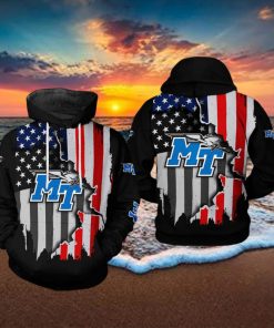 Middle Tennessee Blue Raiders NCAA US Flag 3D Printed Hoodie