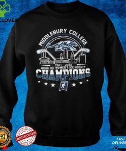Middlebury College 2022 DIII Women's Ice Hockey Championship Vitt Grap T shirt