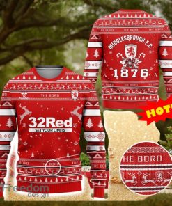 Middlesbrough FC The Boro 3D Ugly Christmas Sweater