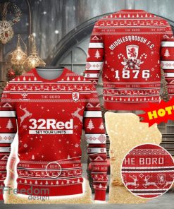 Middlesbrough FC The Boro 3D Ugly Christmas Sweater