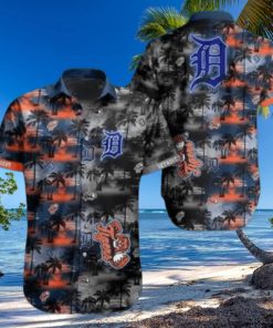 Midnight Palm Detroit Tigers Hawaiian Shirt