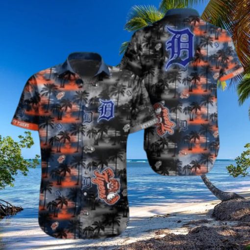 Midnight Palm Detroit Tigers Hawaiian Shirt