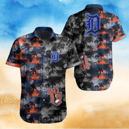 Midnight Palm Detroit Tigers Hawaiian Shirt