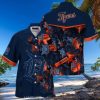 Midnight Tropical Leaf Patterns Detroit Tigers Personalized Hawaiian Shirt