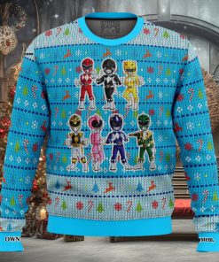 Mighty Morphin Chibis Power Rangers For Christmas Gifts Ugly Xmas Wool Knitted Sweater