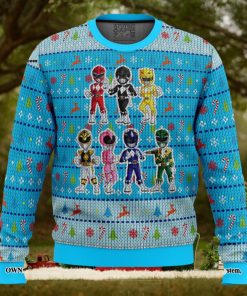 Mighty Morphin Chibis Power Rangers For Christmas Gifts Ugly Xmas Wool Knitted Sweater