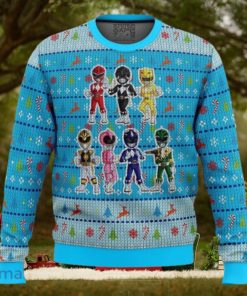 Mighty Morphin Chibis Power Rangers Ugly Christmas Sweater Unique Gift For Men And Women