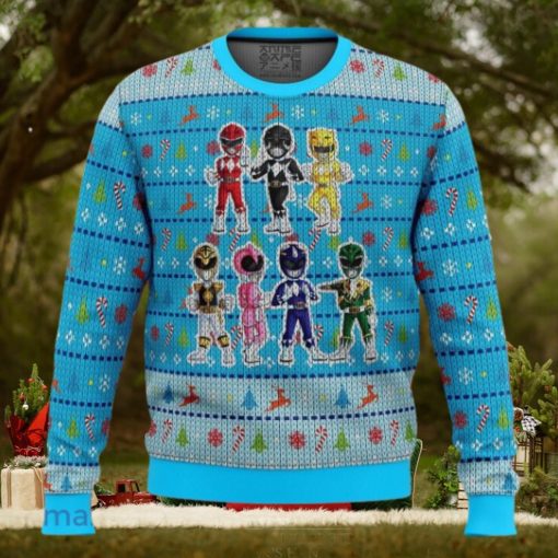 Mighty Morphin Chibis Power Rangers Ugly Christmas Sweater Unique Gift For Men And Women