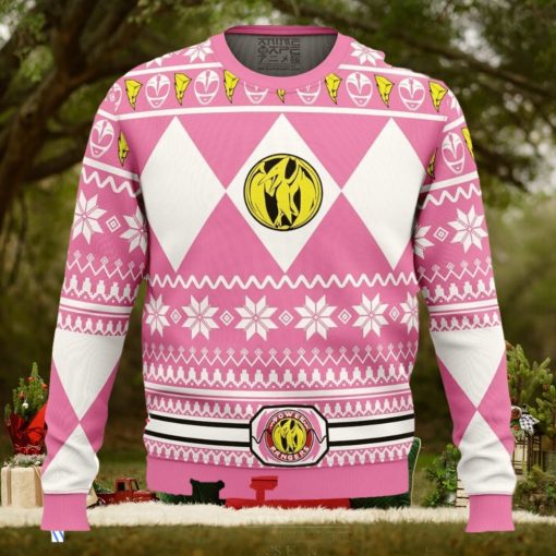 Mighty Morphin Pink Ranger Power Rangers Ugly Christmas Sweater
