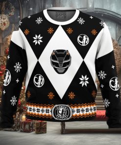 Mighty Morphin Power Rangers Black For Christmas Gifts Ugly Christmas Holiday Sweater