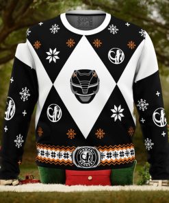 Mighty Morphin Power Rangers Black For Christmas Gifts Ugly Christmas Holiday Sweater