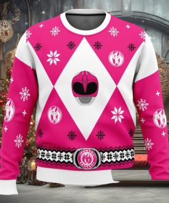Mighty Morphin Power Rangers Pink Ugly Christmas Sweater Unisex 3D Christmas Sweater Gift