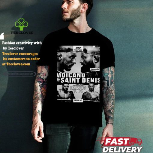 MigoShirt   Official UFC Poster Jus Dropped Sep 28 Sat Moicano Vs Saint Denist Middleweight Bout Imavov Allen shirt