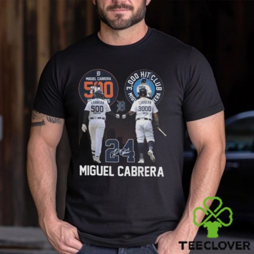 Miguel Cabrera 500 Home Runs 3000 Hits Club T Shirt