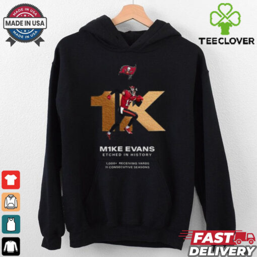 Mike Evans Tampa Bay Buccaneer Etched In History 1K Receiving Yards In His First 11 Seasons Unisex T Shirt