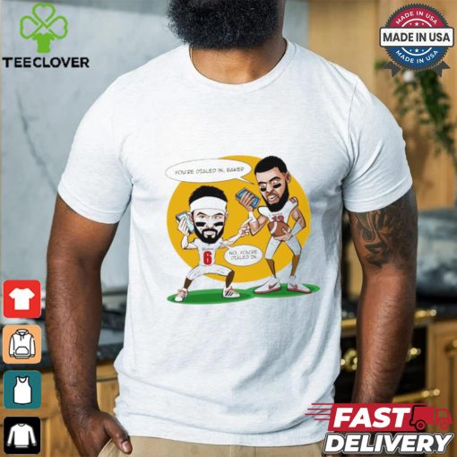 Mike Evans you’re dialed in Baker Mayfield no you’re dialed in Buccaneers shirt