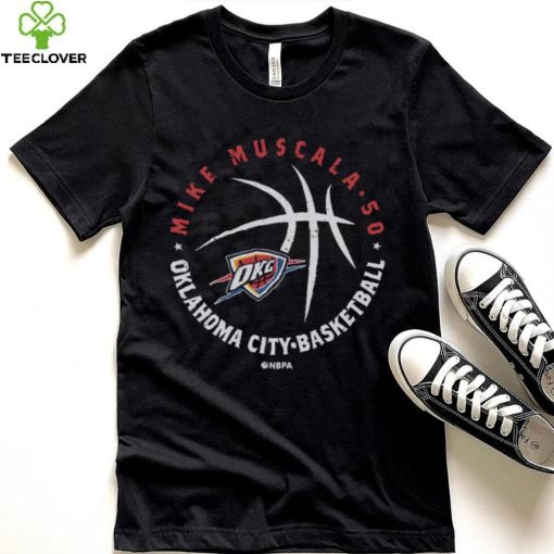 Mike Muscala Oklahoma City Thunder Player Ball WHT Shirt