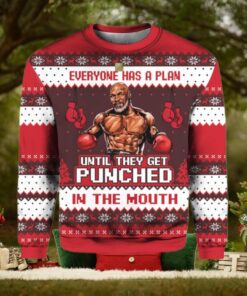 Mike Tyson Everyone Has A Plan Until They Get Punched in the Mouth Ugly Christmas Sweater