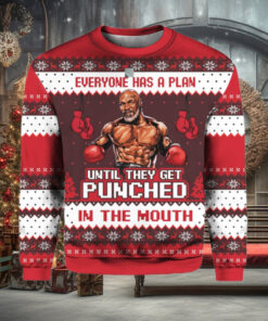 Mike Tyson Everyone Has A Plan Until They Get Punched in the Mouth Ugly Christmas Sweater
