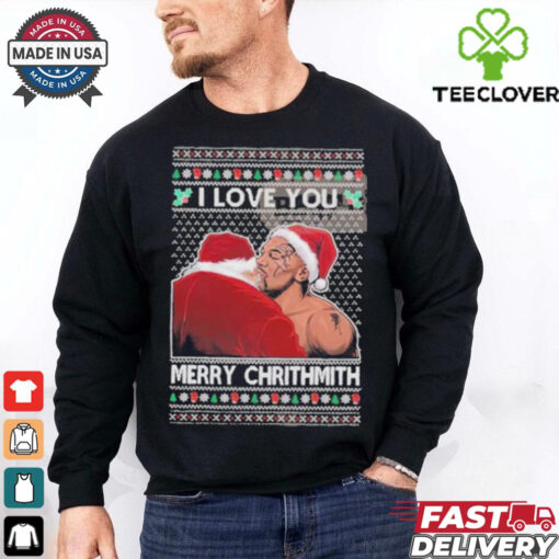 Mike Tyson Kiss Santa I Love You Merry Chrithmith 2024 Shirt