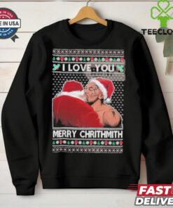 Mike Tyson Kiss Santa I Love You Merry Chrithmith 2024 Shirt