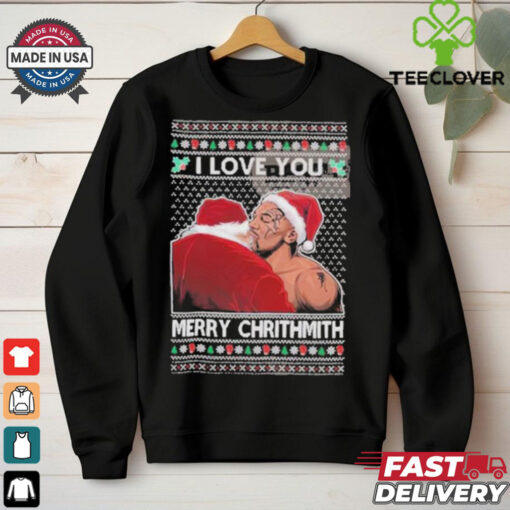 Mike Tyson Kiss Santa I Love You Merry Chrithmith 2024 Shirt
