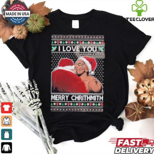 Mike Tyson Kiss Santa I Love You Merry Chrithmith 2024 Shirt